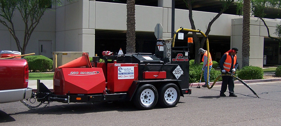 Hot Rubber Crack Sealing Services in Phoenix Arizona