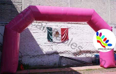 arco inflable rosa